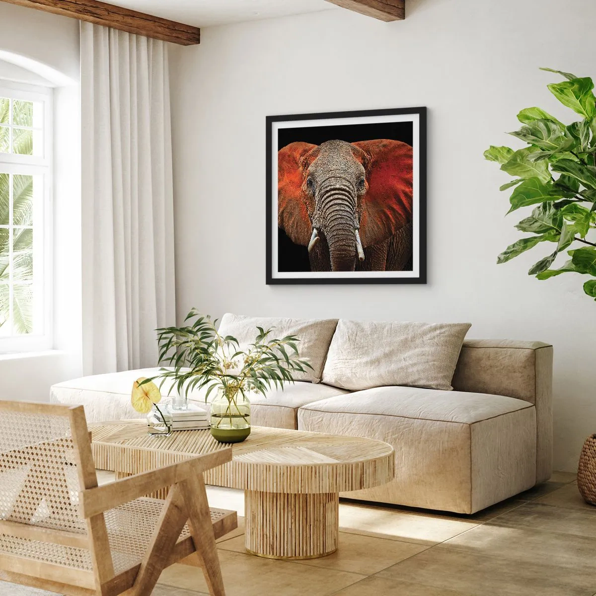 Póster en marco negro - Soy salvaje, ¿y tú? - 50x50 cm