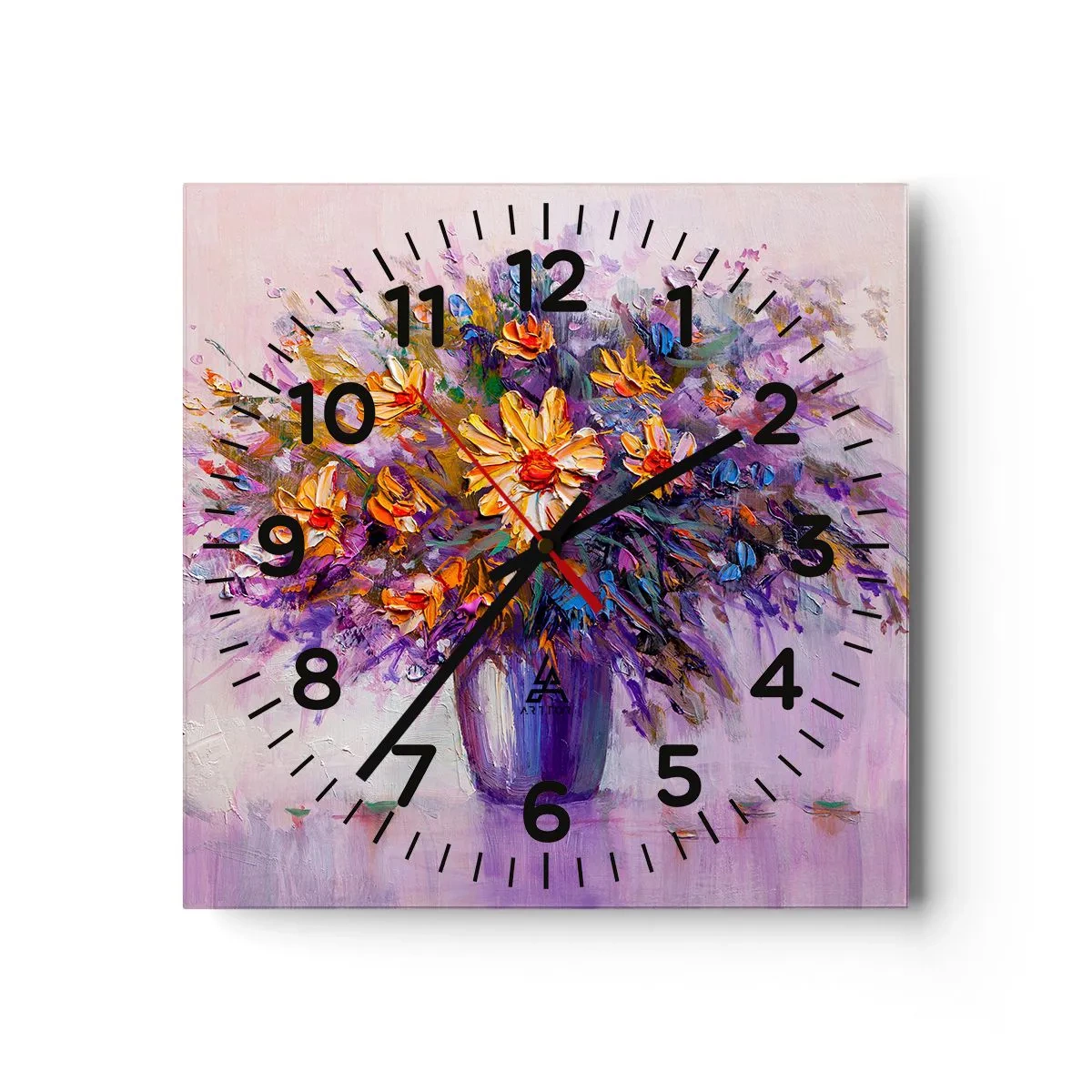 Reloj de pared - Reloj de vidrio - Huele dulce, parece dulce - 30x30 cm