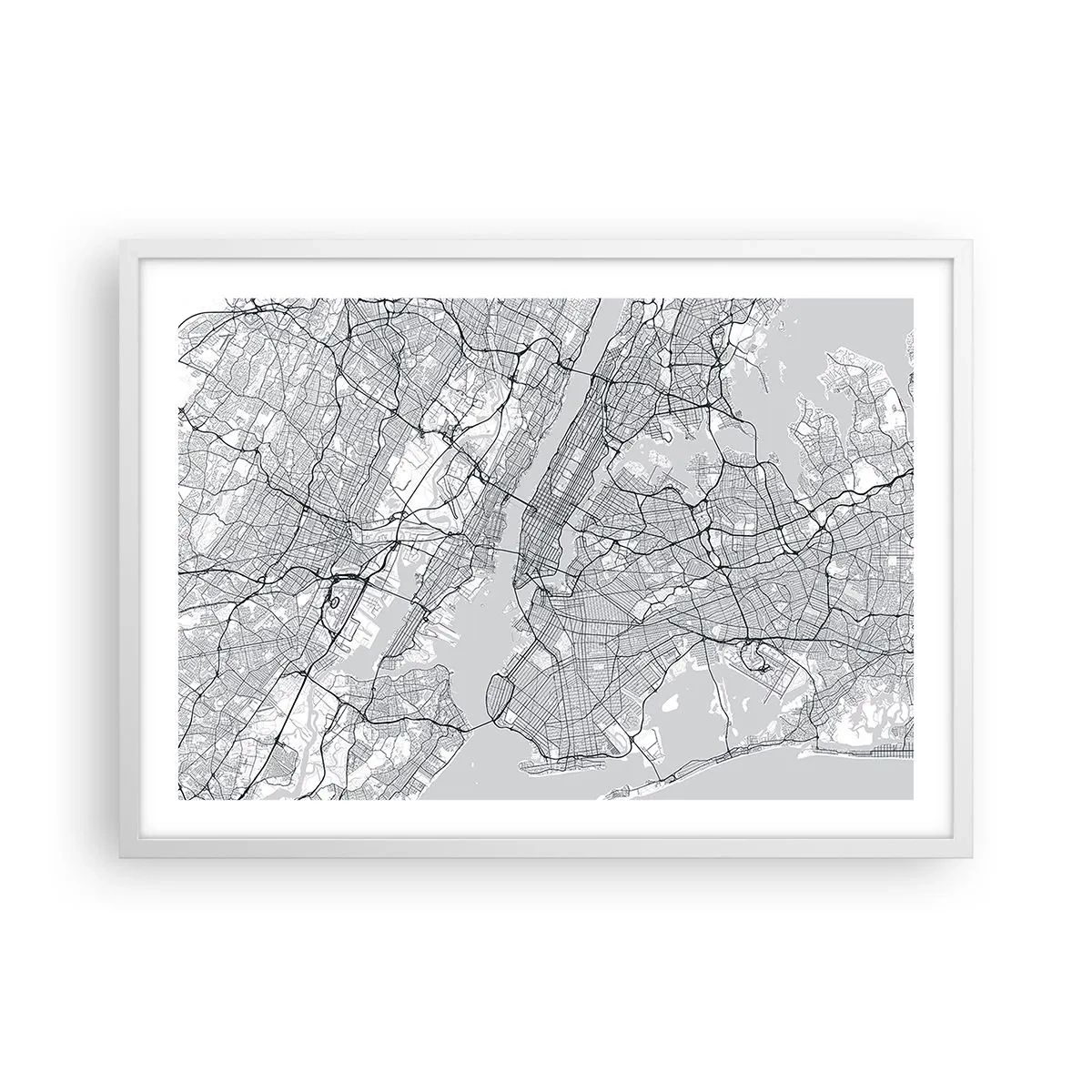 Póster en marco blanco - Anatomía de una metrópolis - 70x50 cm