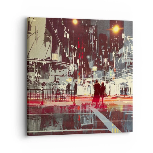 Cuadro sobre lienzo - Impresión de Imagen - Una travesía metropolitana - 30x30 cm