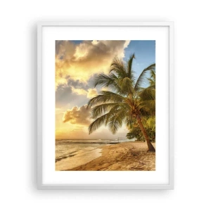 Póster en marco blanco - El eterno verano, siempre de vacaciones - 40x50 cm