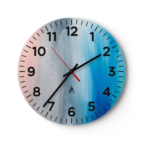 Reloj de pared - Reloj de vidrio - Elementos: aire - 30x30 cm