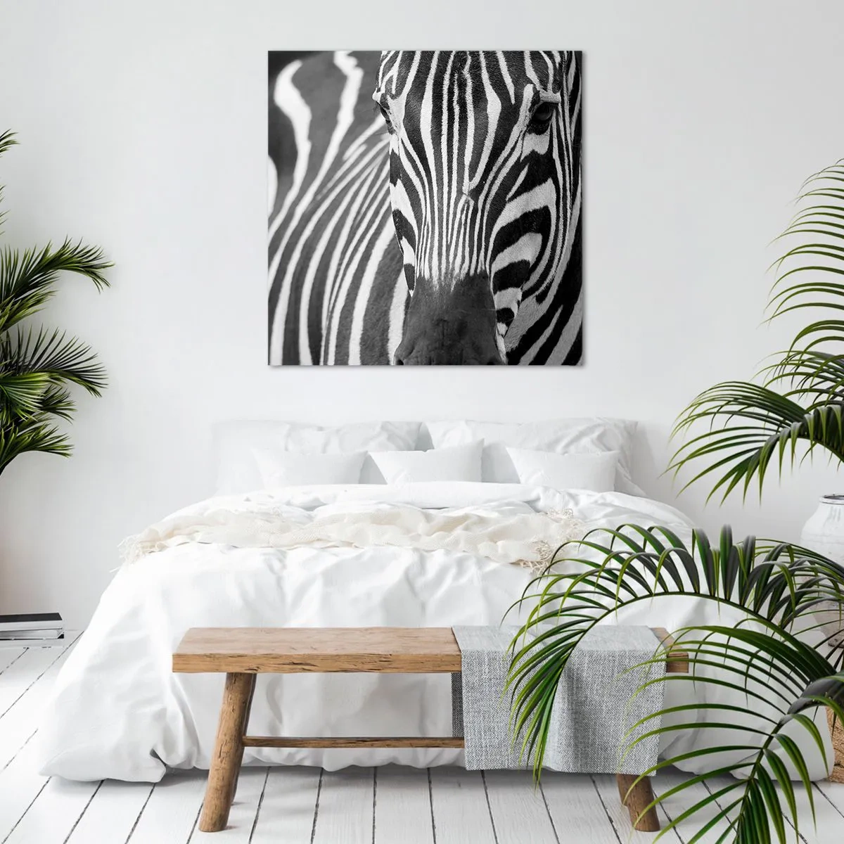 Cuadro sobre lienzo - Impresión de Imagen - El mundo es blanco y negro - 30x30 cm