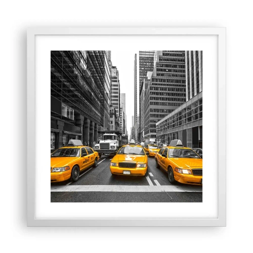 Póster en marco blanco - Nosotros somos los que damos color a la ciudad - 40x40 cm