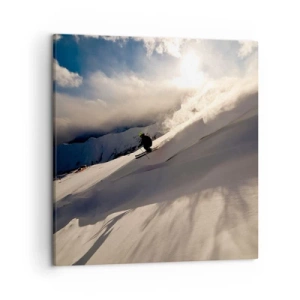 Cuadro sobre lienzo - Impresión de Imagen - Reto de montaña asumido - 50x50 cm