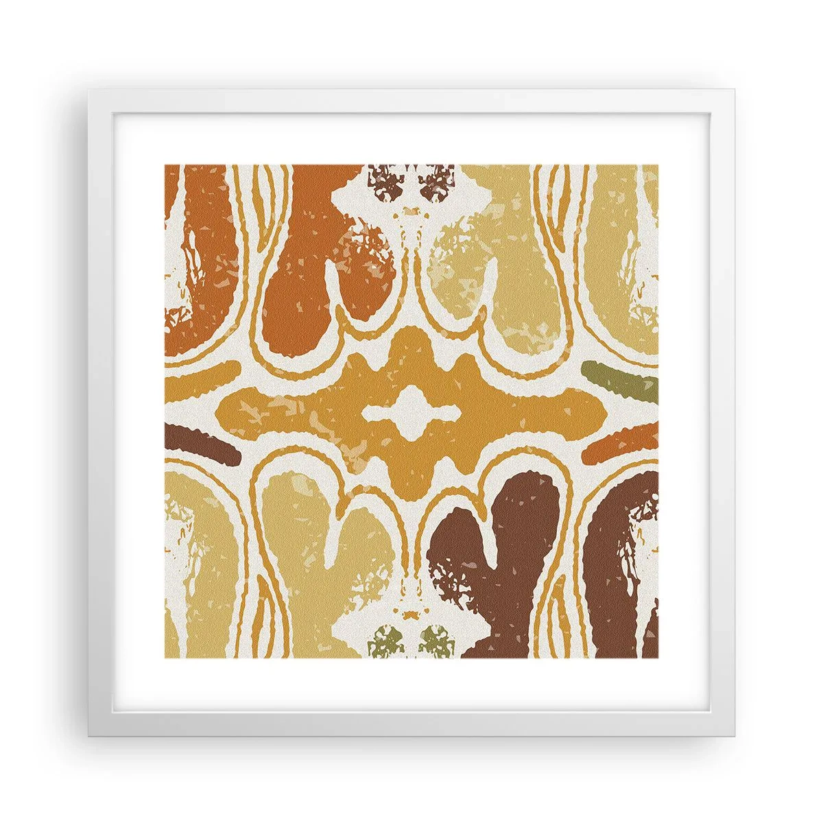 Póster en marco blanco - Abstracción sentimental - 40x40 cm