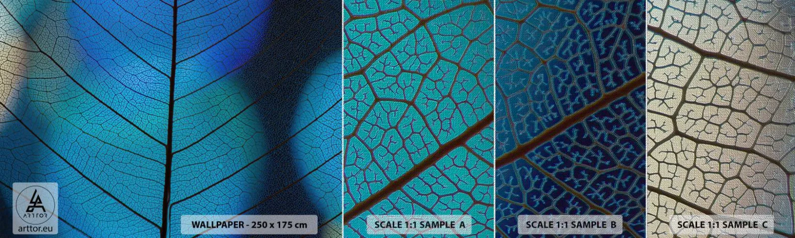 Muestra de fotomural Premium Canvas - Construcción intrincada - Hoja, Naturaleza, Planta - 100x30 cm