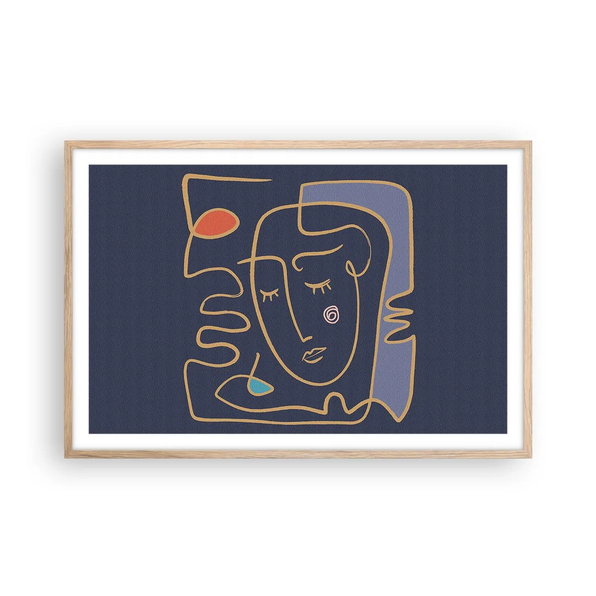 Póster en marco roble claro - En un maravilloso sueño - 91x61 cm