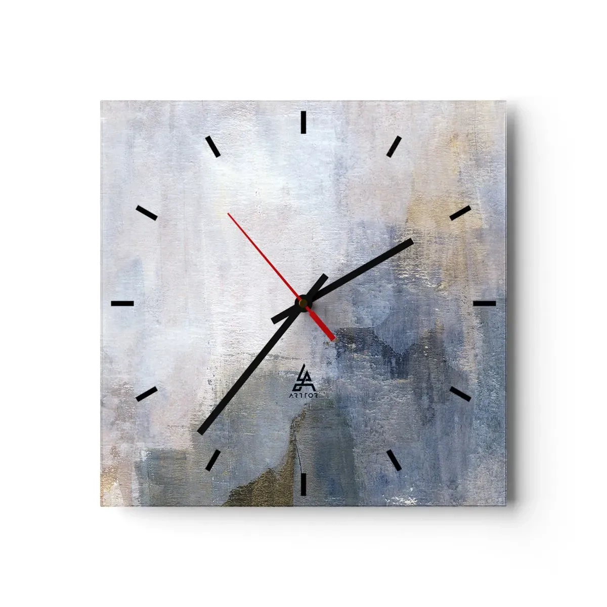 Reloj de pared - Reloj de vidrio - Tonos de color - 40x40 cm