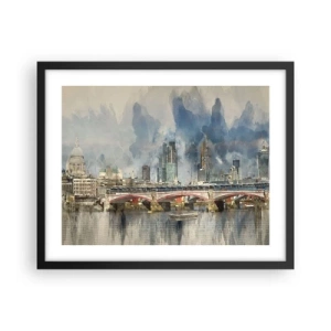 Póster en marco negro - Londres en todo su esplendor - 50x40 cm