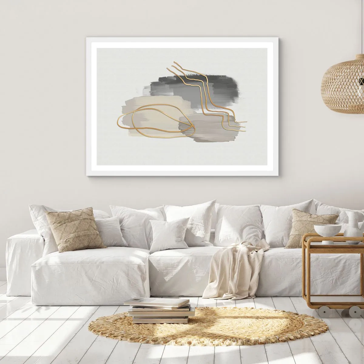 Póster en marco blanco - Persistencia y movimiento - 40x30 cm