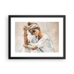 Póster en marco negro - Retrato a pleno sol - 40x30 cm