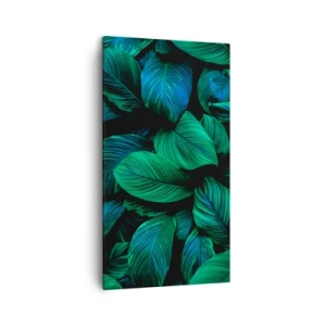 Cuadro sobre lienzo - Impresión de Imagen - En la multitud verde - 45x80 cm