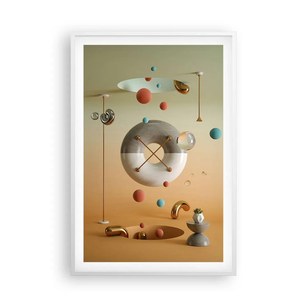 Póster en marco blanco - Todo puede suceder - 61x91 cm