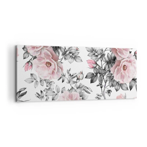 Cuadro sobre lienzo - Impresión de Imagen - Entre las rosas - 100x40 cm