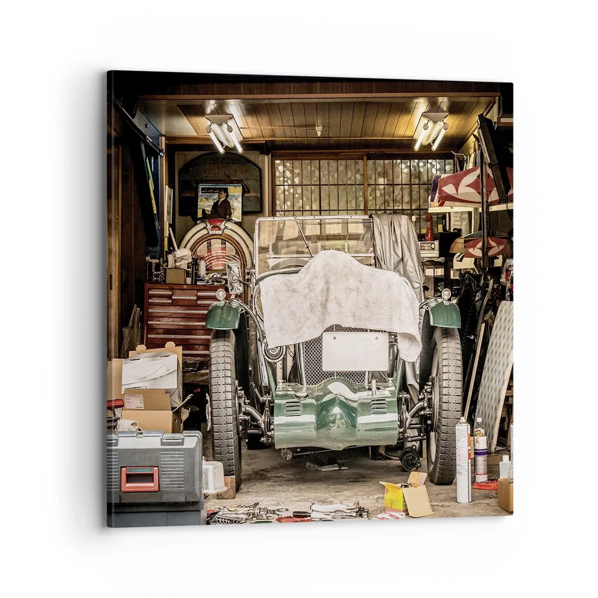 Cuadro sobre lienzo - Impresión de Imagen - Volver al pasado - 70x70 cm