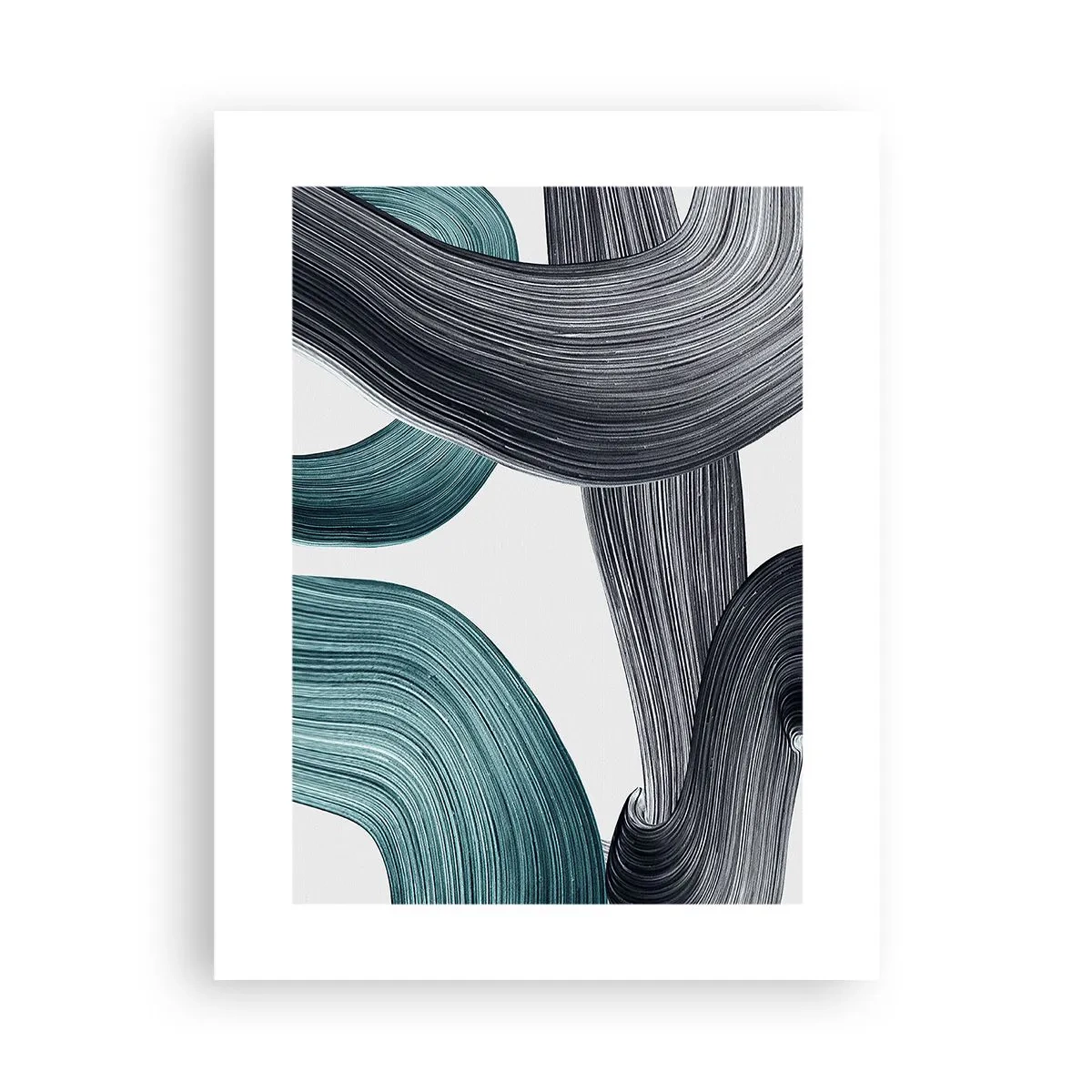 Póster - Senderos esmeralda y negro - 30x40 cm
