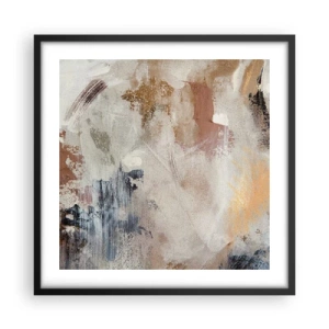Póster en marco negro - Abstracción brumosa - 50x50 cm