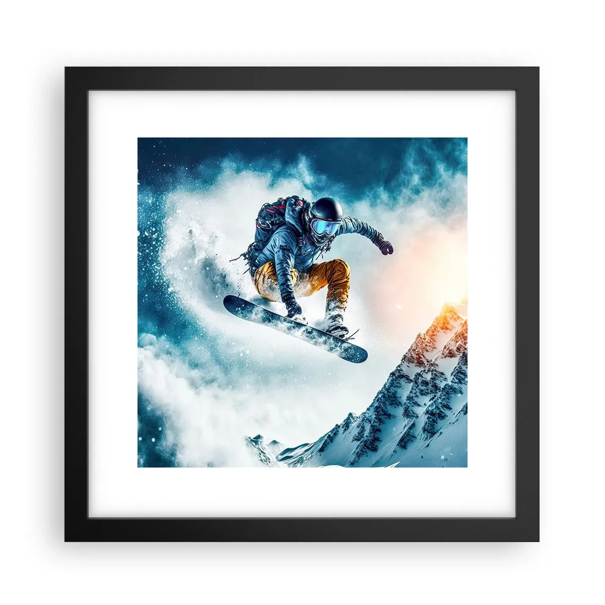 Póster en marco negro - Emociones extremas - 30x30 cm