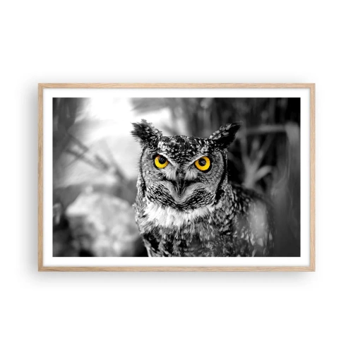 Póster en marco roble claro - Nada se puede ocultar - 91x61 cm