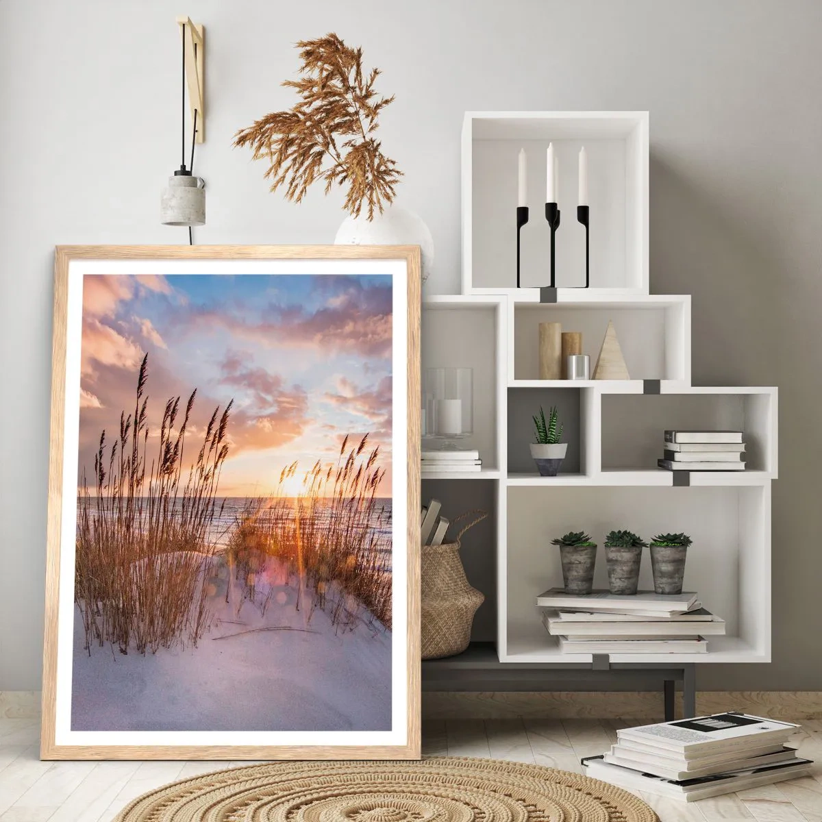 Póster en marco roble claro - Adiós al sol y al viento - 40x50 cm