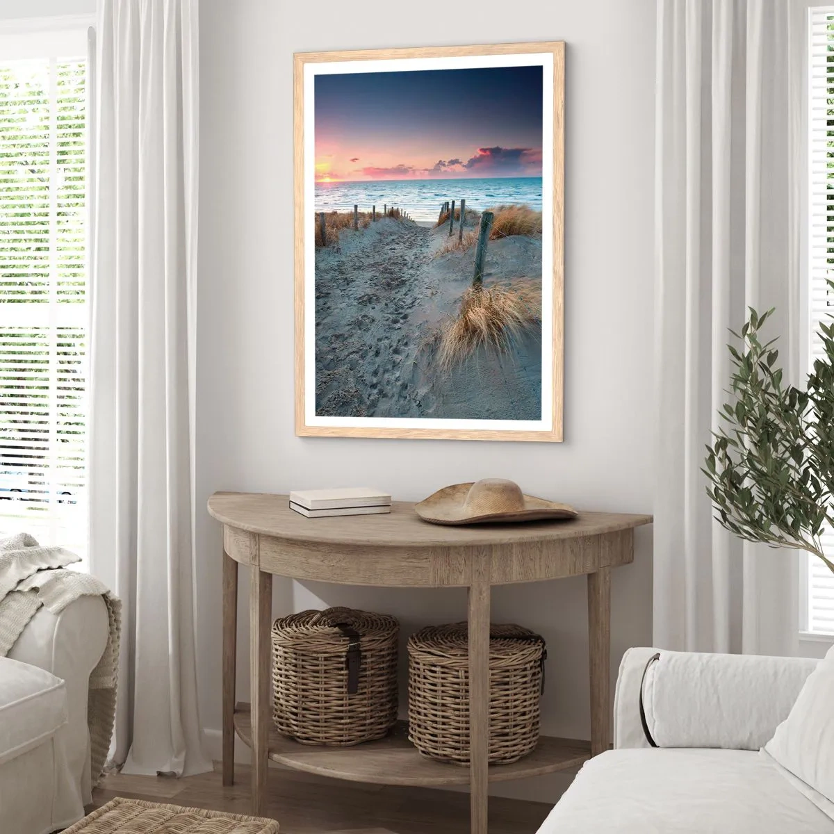 Póster en marco roble claro - Se derramó un arco iris de luminosidad.... - 70x100 cm