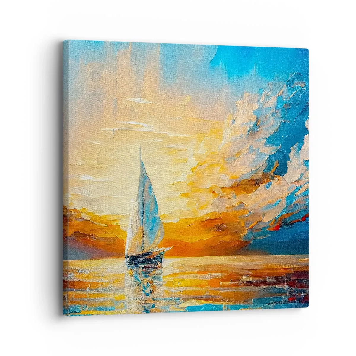 Cuadro sobre lienzo - Impresión de Imagen - Navegando en oro - 30x30 cm
