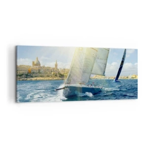 Cuadro sobre lienzo - Impresión de Imagen - Hora de abandonar la ciudad - 100x40 cm