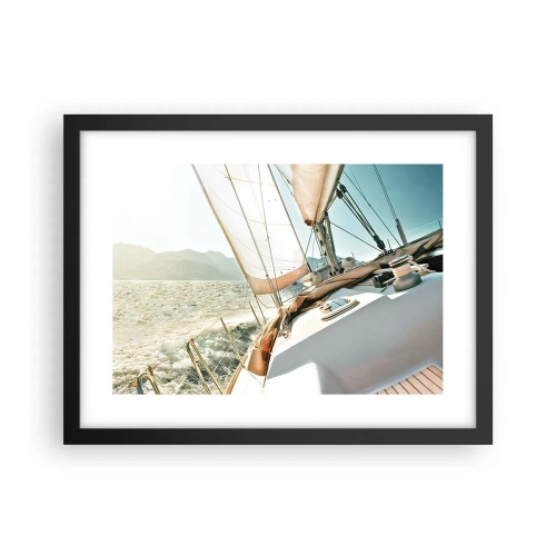 Póster en marco negro - A toda vela - 40x30 cm