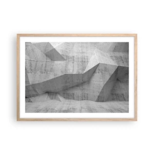 Póster en marco roble claro - Un verdadero desafío - 70x50 cm