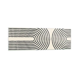 Cuadro sobre vidrio - Impresiones sobre Vidrio - Patrón geométrico abstracto con líneas simétricas sobre un fondo claro. - 160x50cm - Próximamente... - Decoración de pared moderna para salón y dormitorio ARTTOR