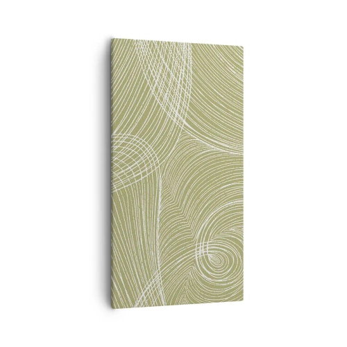 Cuadro sobre lienzo - Impresión de Imagen - Abstracción intrincada en blanco - 55x100 cm