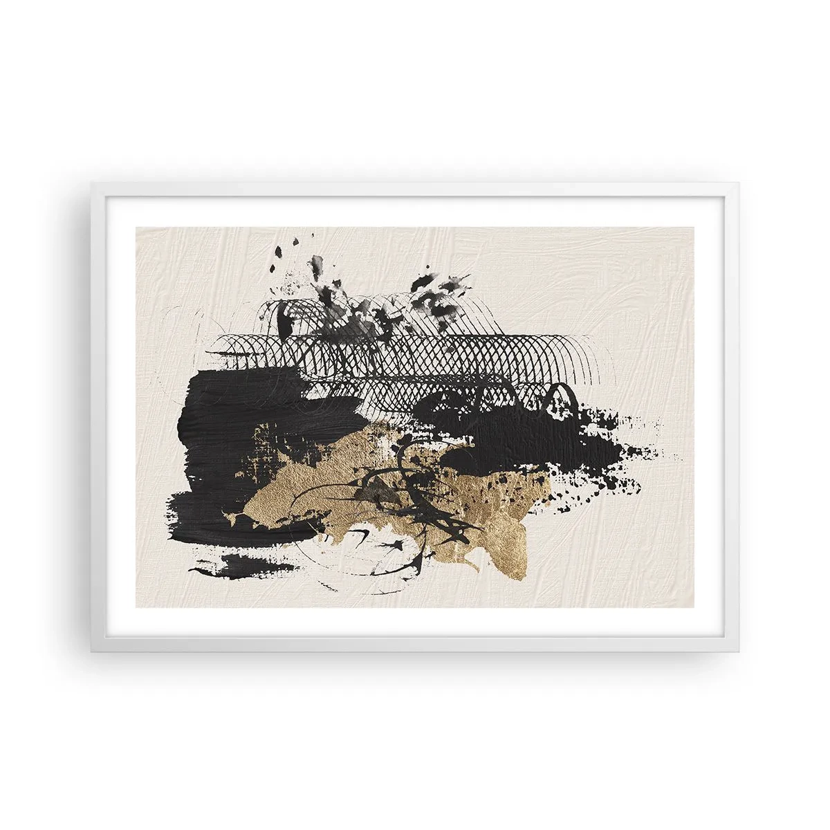 Póster en marco blanco - Composición con pasión - 70x50 cm