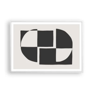 Póster en marco blanco - Antítesis - síntesis - 100x70 cm