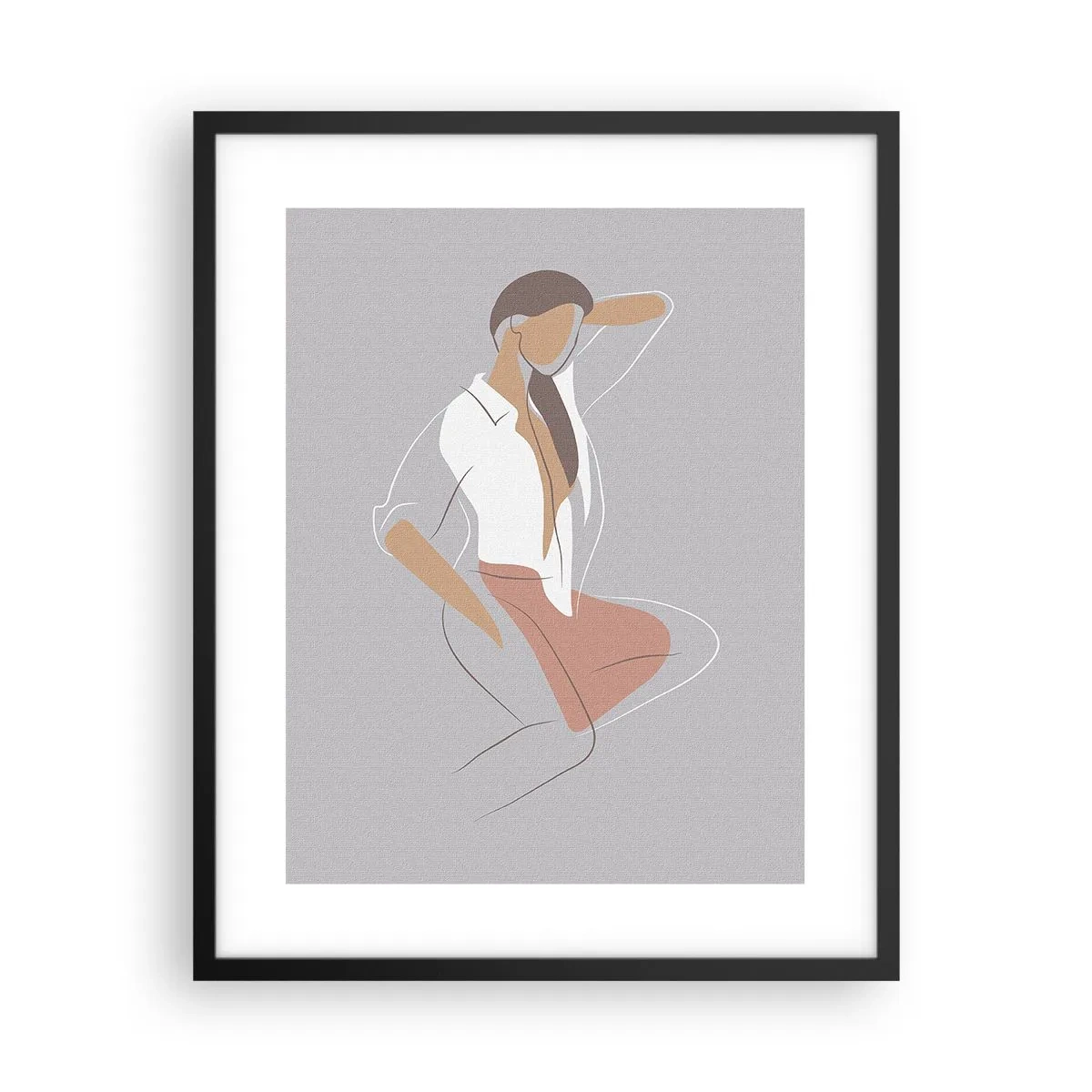 Póster en marco negro - Un esbozo de encanto - 40x50 cm