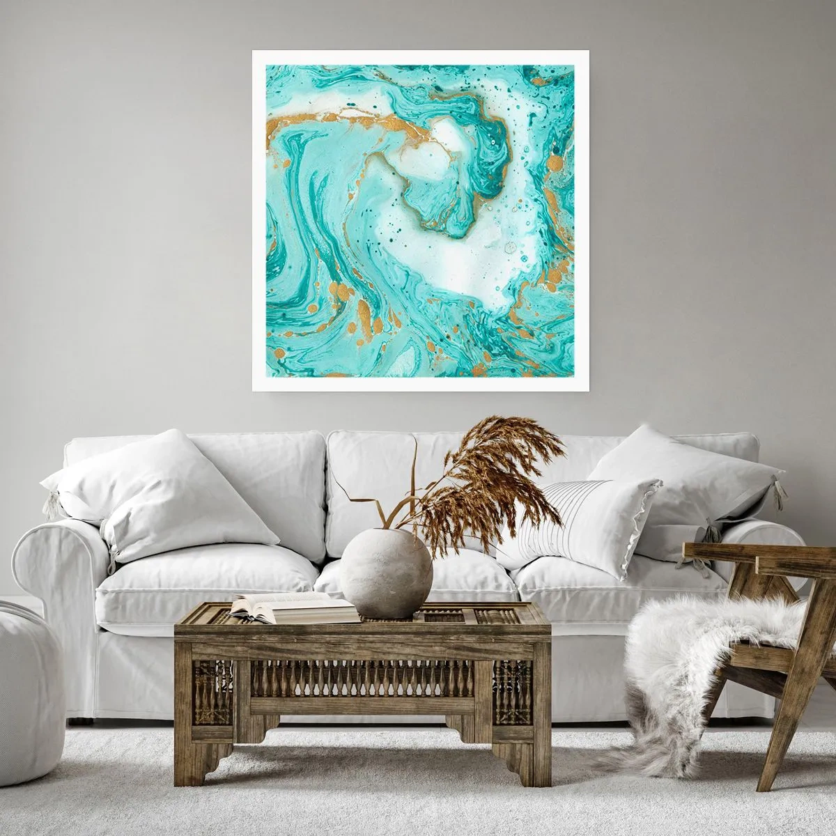 Póster - Bajo la gran ola del periodo Edo - 60x60 cm