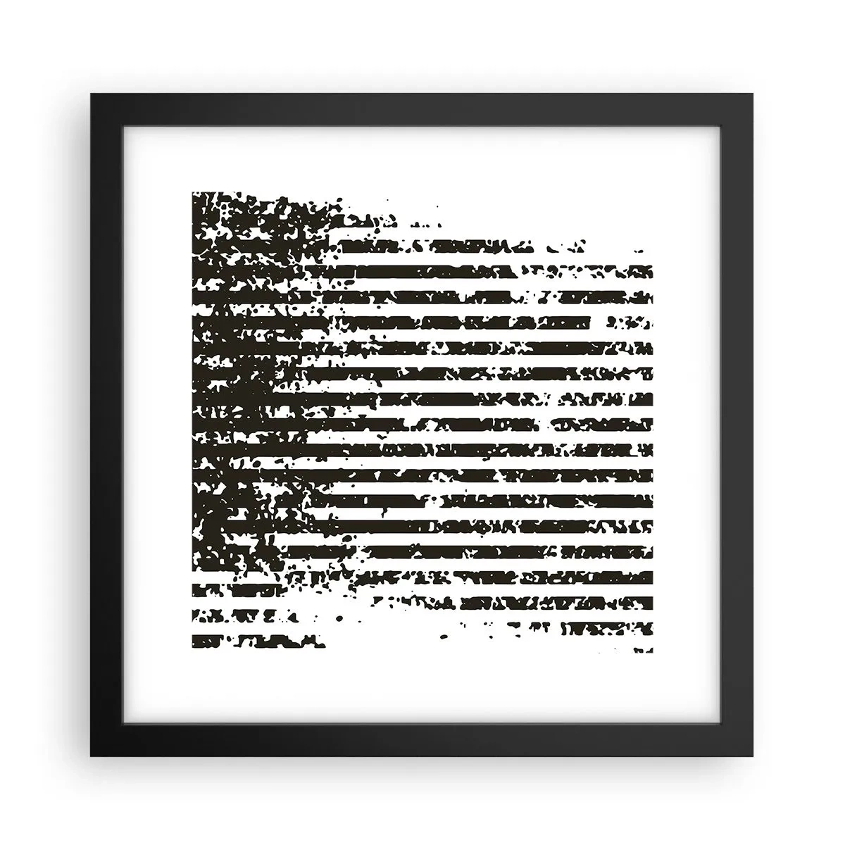 Póster en marco negro - Ritmo y ruido - 30x30 cm