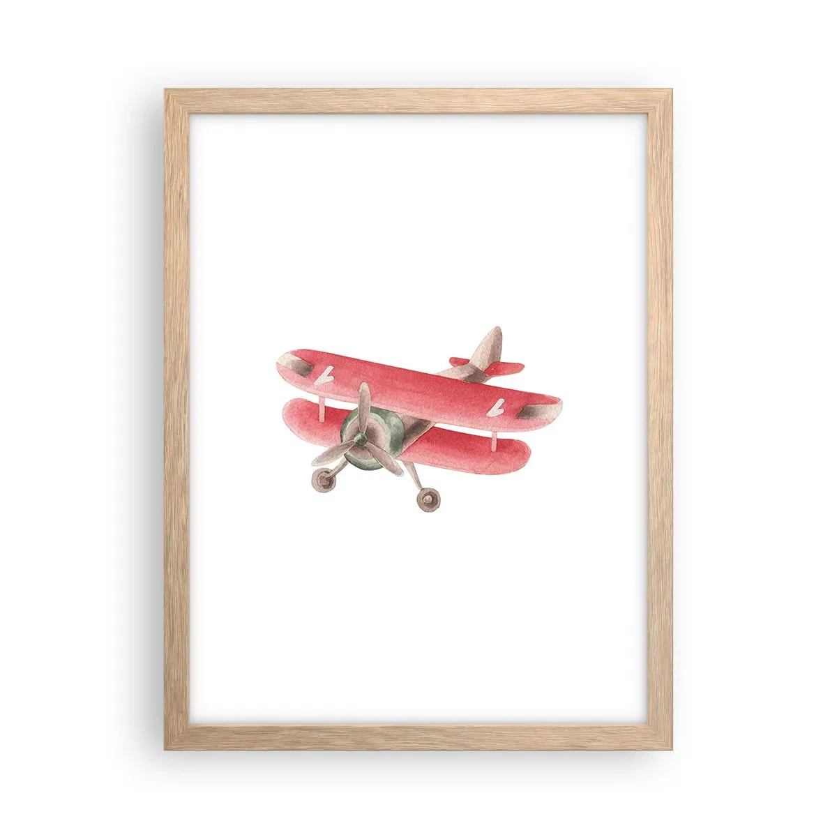 Póster en marco roble claro - Listo para surcar los cielos - 30x40 cm