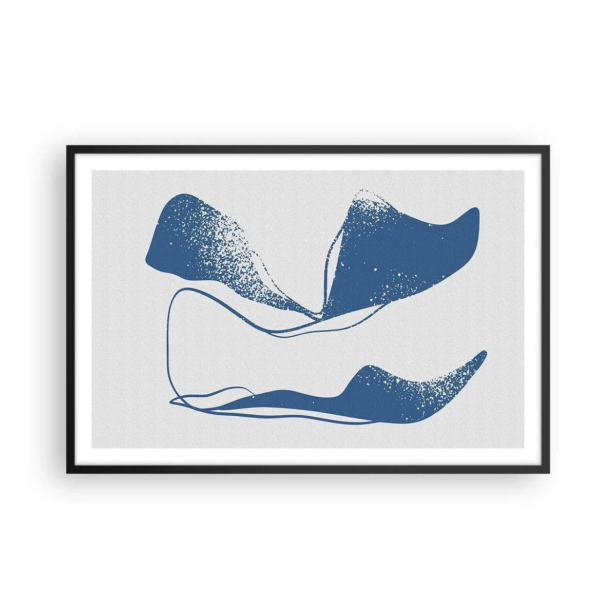 Póster en marco negro - Abstracción con alas - 91x61 cm