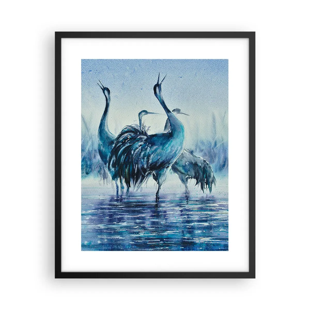 Póster en marco negro - Reunión matinal - 40x50 cm