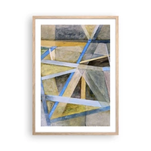 Póster en marco roble claro - ¿Recto o inclinado? - 50x70 cm