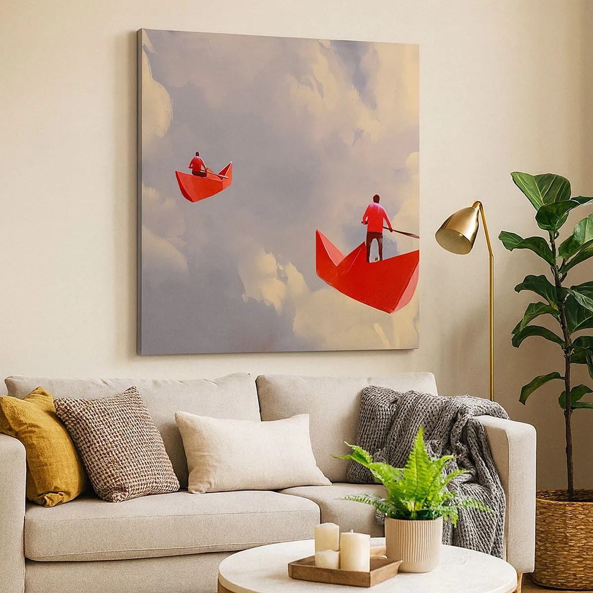 Cuadro sobre lienzo - Impresión de Imagen - El viaje de un soñador - 30x30 cm