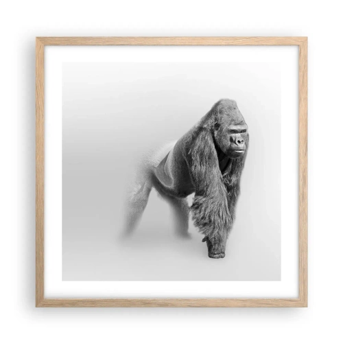 Póster en marco roble claro - Confiando en su fuerza - 50x50 cm