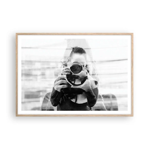 Póster en marco roble claro - Creador y creación - 100x70 cm