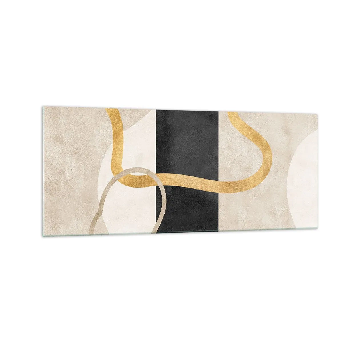 Cuadro sobre vidrio - Impresiones sobre Vidrio - Formas en bucle - 100x40 cm