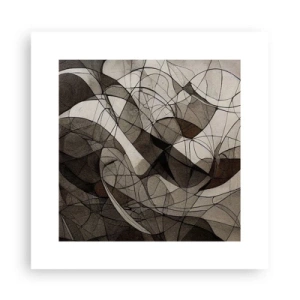 Póster - Circulación en colores tierra - 30x30 cm