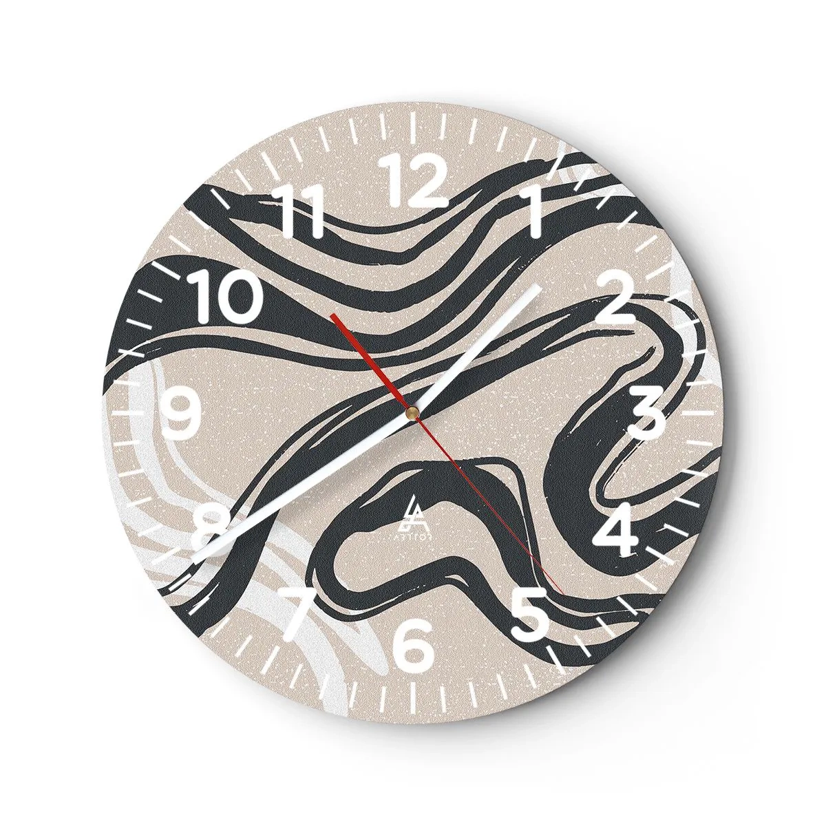Reloj de pared - Reloj de vidrio - Expresión multiplicada - 30x30 cm