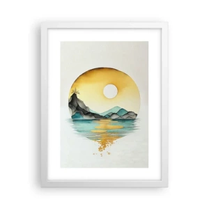 Póster en marco blanco - En un círculo de belleza - 30x40 cm