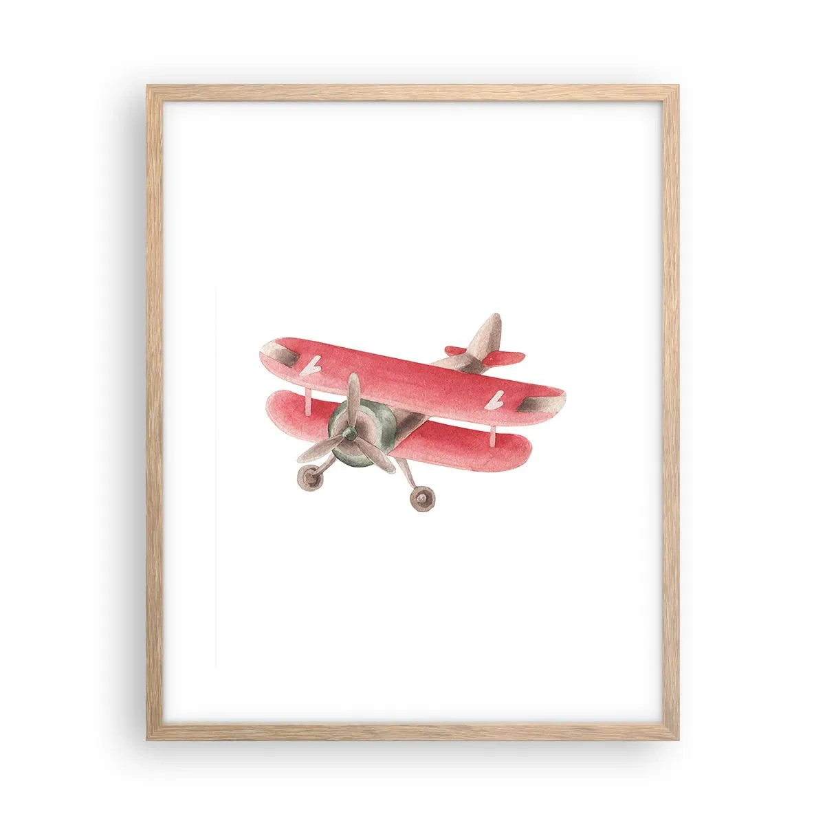 Póster en marco roble claro - Listo para surcar los cielos - 40x50 cm