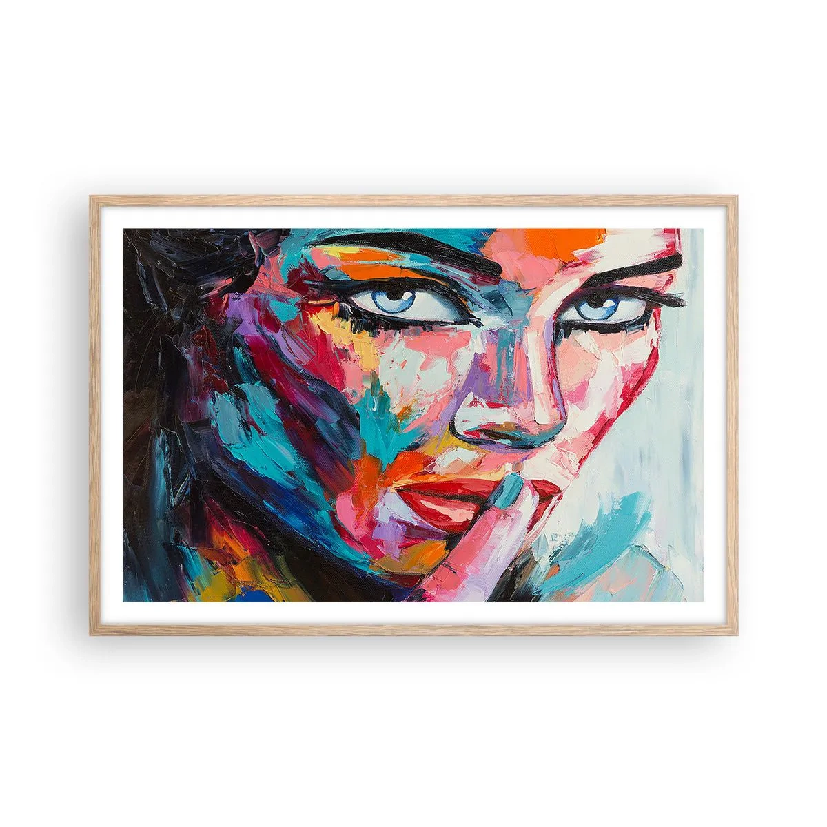 Póster en marco roble claro - Nuestro primer secreto - 91x61 cm